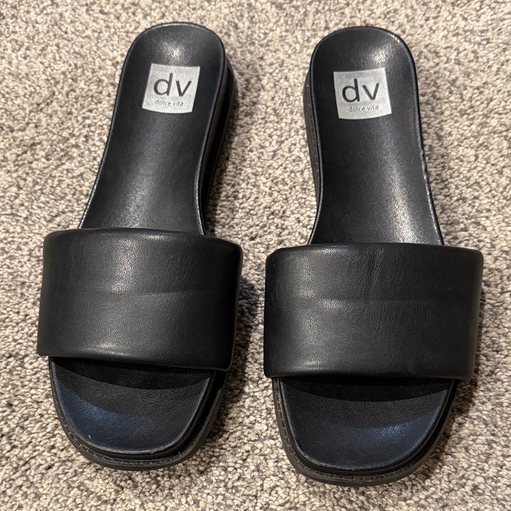 DV by Dolce Vita Charlese Women's Black Slide Sandals